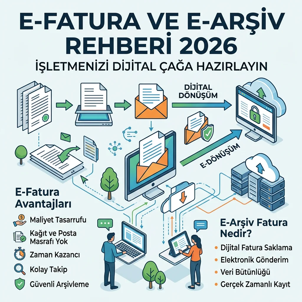 E-Fatura ve E-Arşiv Rehberi 2026: İşletmenizi Dijital Çağa Hazırlayın