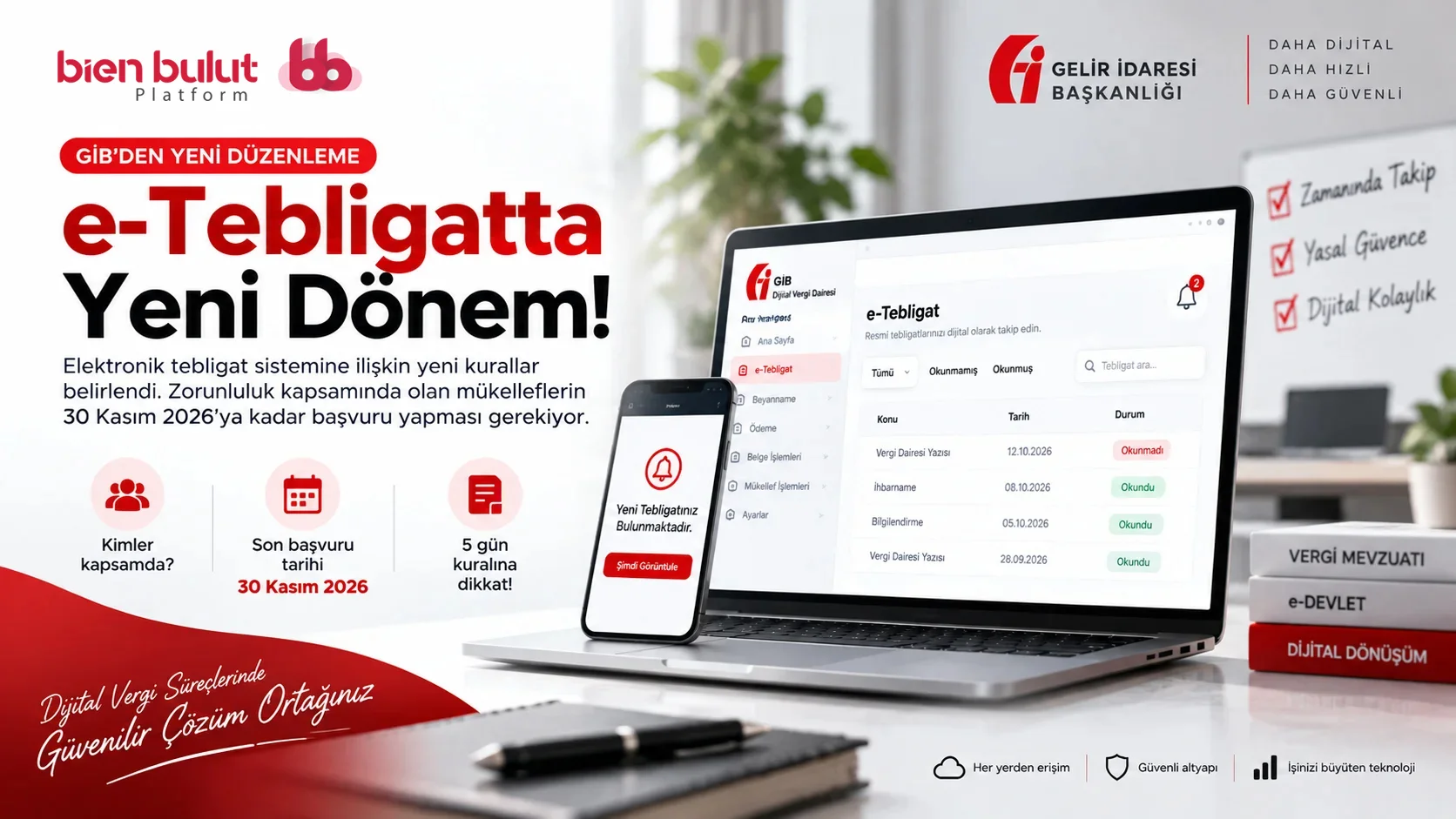 e-Tebligatta Yeni Dönem: 30 Kasım 2026 Tarihine Dikkat!